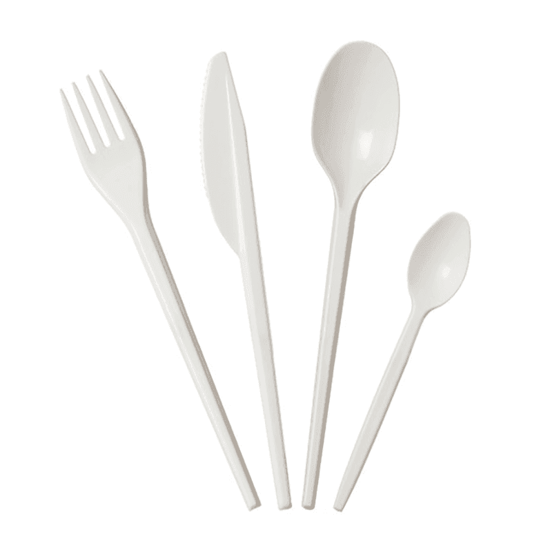 100% Food Grade PS/PP Plastic White and Colorful Cutlery