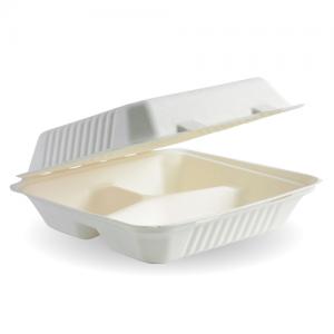Sugarcane Bagasse Hinged Container Sugarcane Bagasse Hinged Container