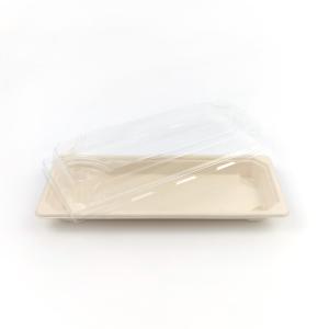 Sugarcane Bagasse Sushi Trays with lids Sugarcane Bagasse Sushi Trays with lids
