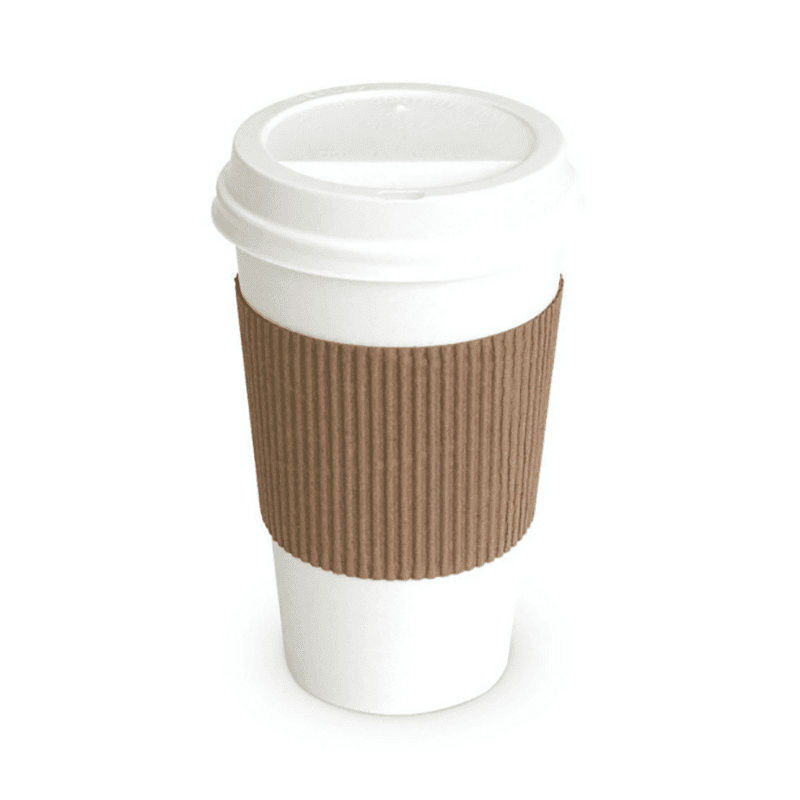 Single Wall Disposable Cup with Lid for Hot and Cold Drinks