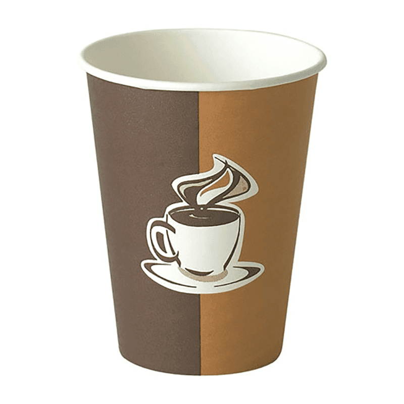 Single Wall Disposable Cup with Lid for Hot and Cold Drinks